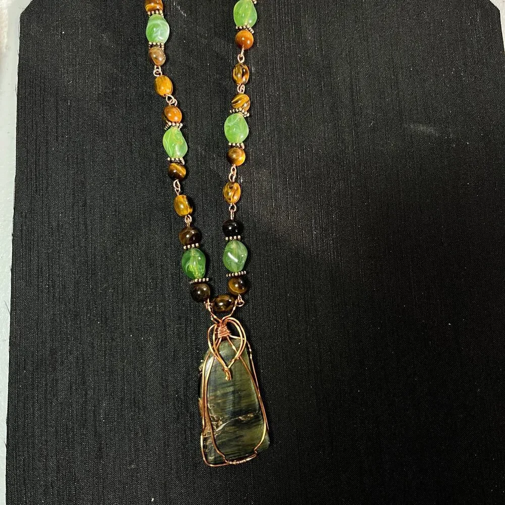 Green Falcon's Eye (Tigers) Oblong Stone 2